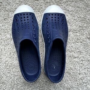 Native Kids Shoes Size Youth 1 Navy Blue